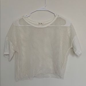 Sheer white top, size small